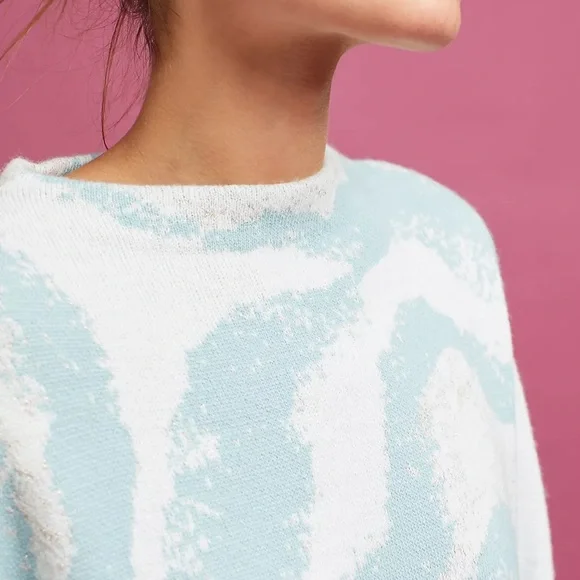 Anthropologie Sleeping On Snow Sky Blue Sweater - Picture 4 of 8